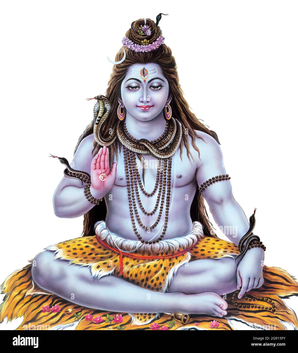 Hindu God Shiva Digital Painting Stock Photo - Alamy