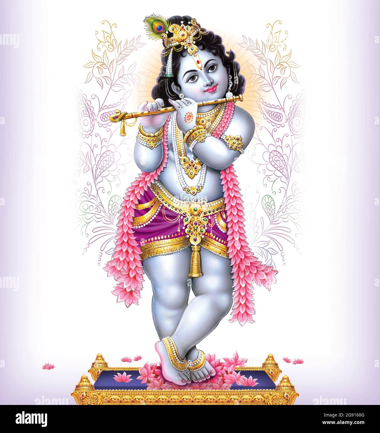 Indian God Lord Krishna High Resolution Illustration Stock Photo ...