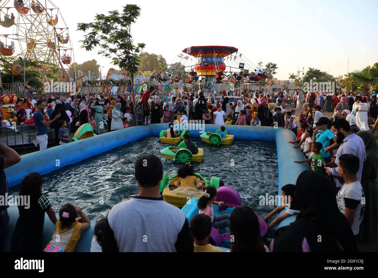 Qalyubia Egypt 23rd July 21 People Enjoy Themselves At A Park During Eid Al Adha Holiday In Qalyubia Province Egypt On July 23 21 Credit Ahmed Gomaa Xinhua Alamy Live News Stock Photo Alamy