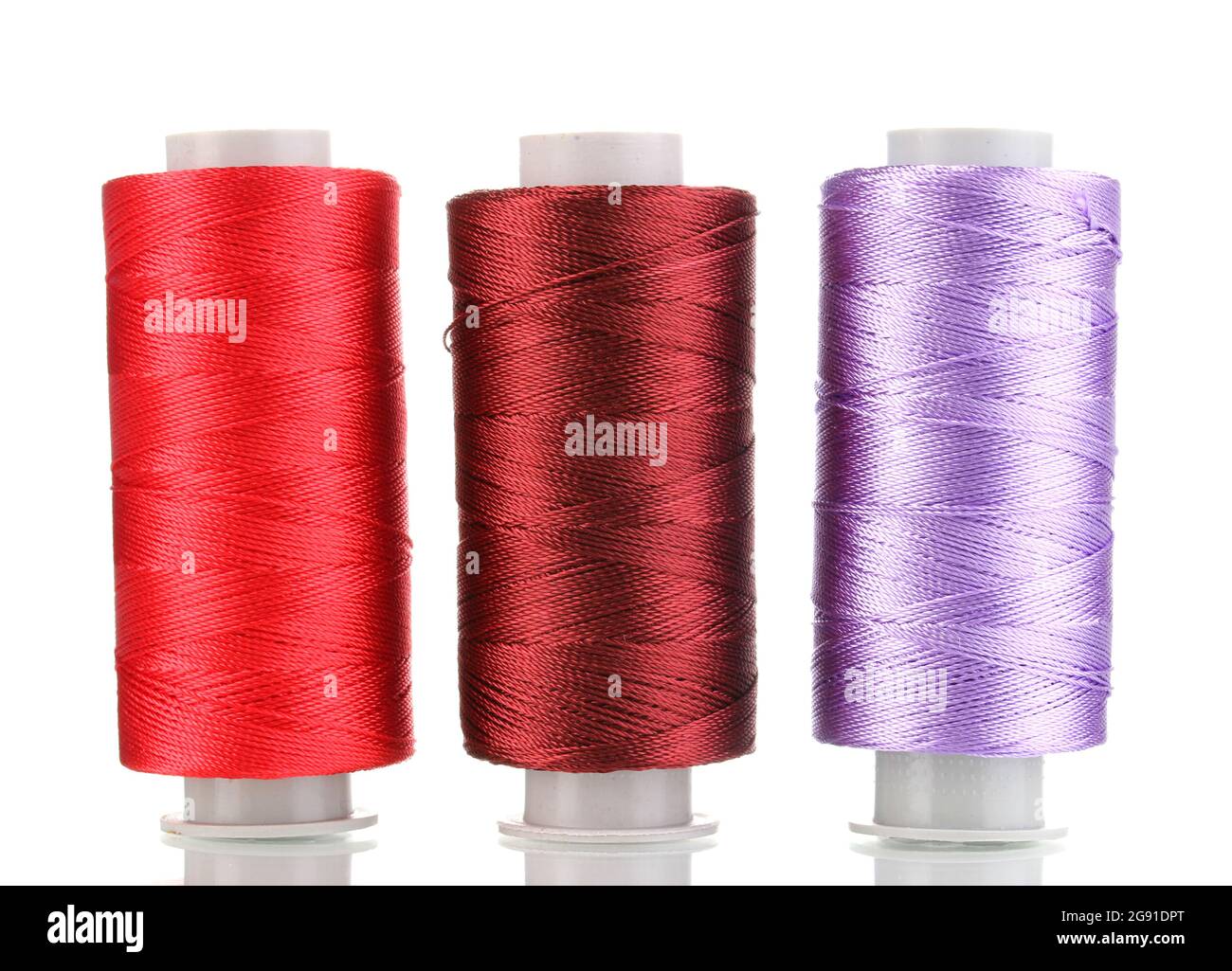 Three bobbin thread isolated on white Stock Photo Alamy
