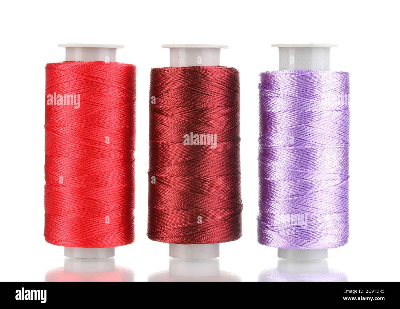 Three bobbin thread isolated on white Stock Photo Alamy