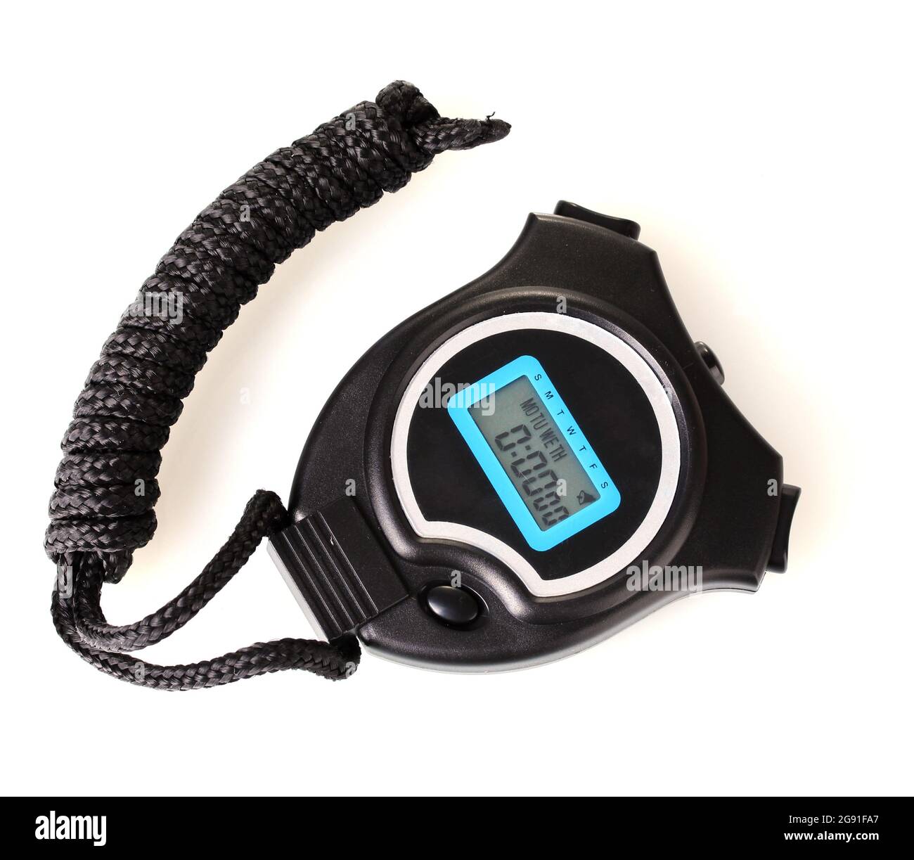 electronic sport timer isolated on white Stock Photo Alamy