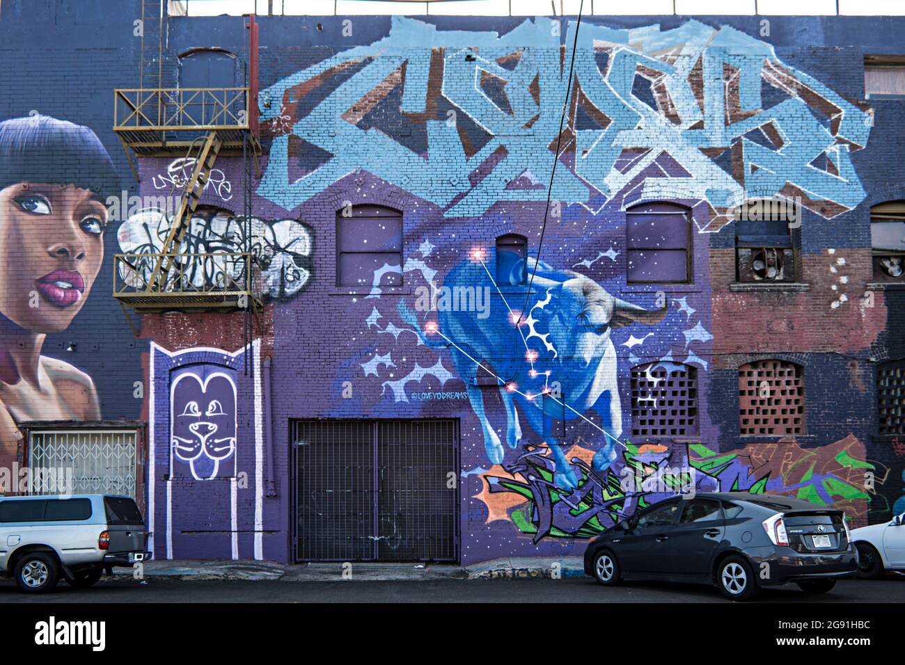 Murals And Street Art From The Arts District In Los Angeles California Stock Photo Alamy