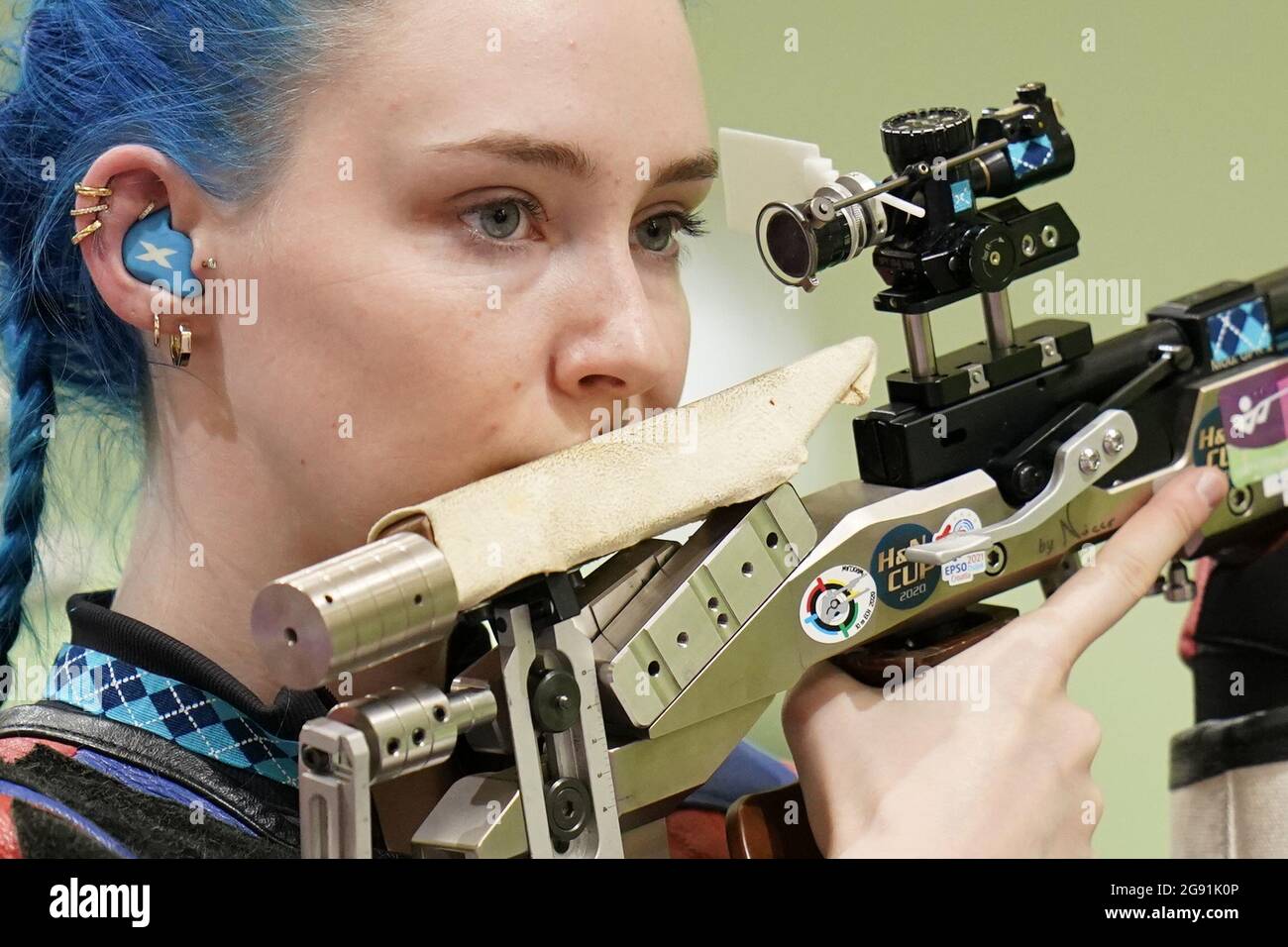 Great Britain's Seonaid McIntosh in action during the 10m Air Rifle ...