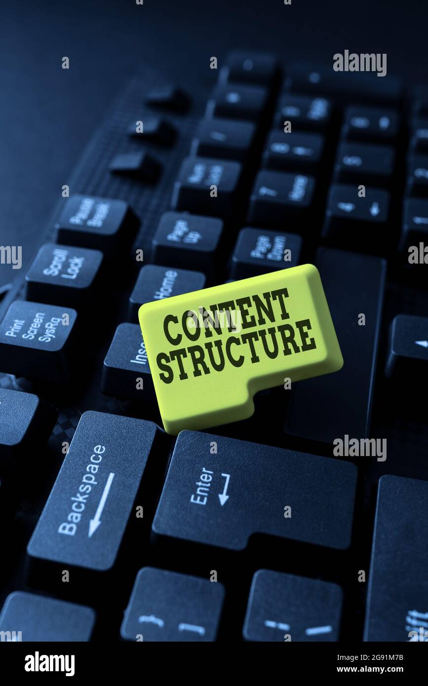Handwriting text Content Structure. Conceptual photo information that ...