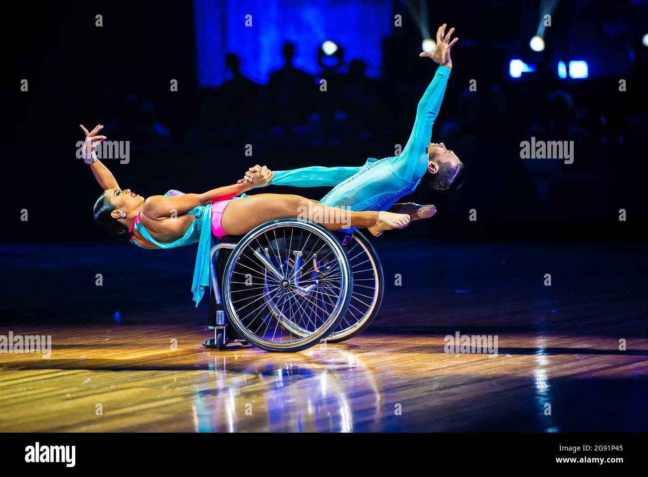 World Para Dance Sport champions Julius Obero and Rhea Marquez are seen