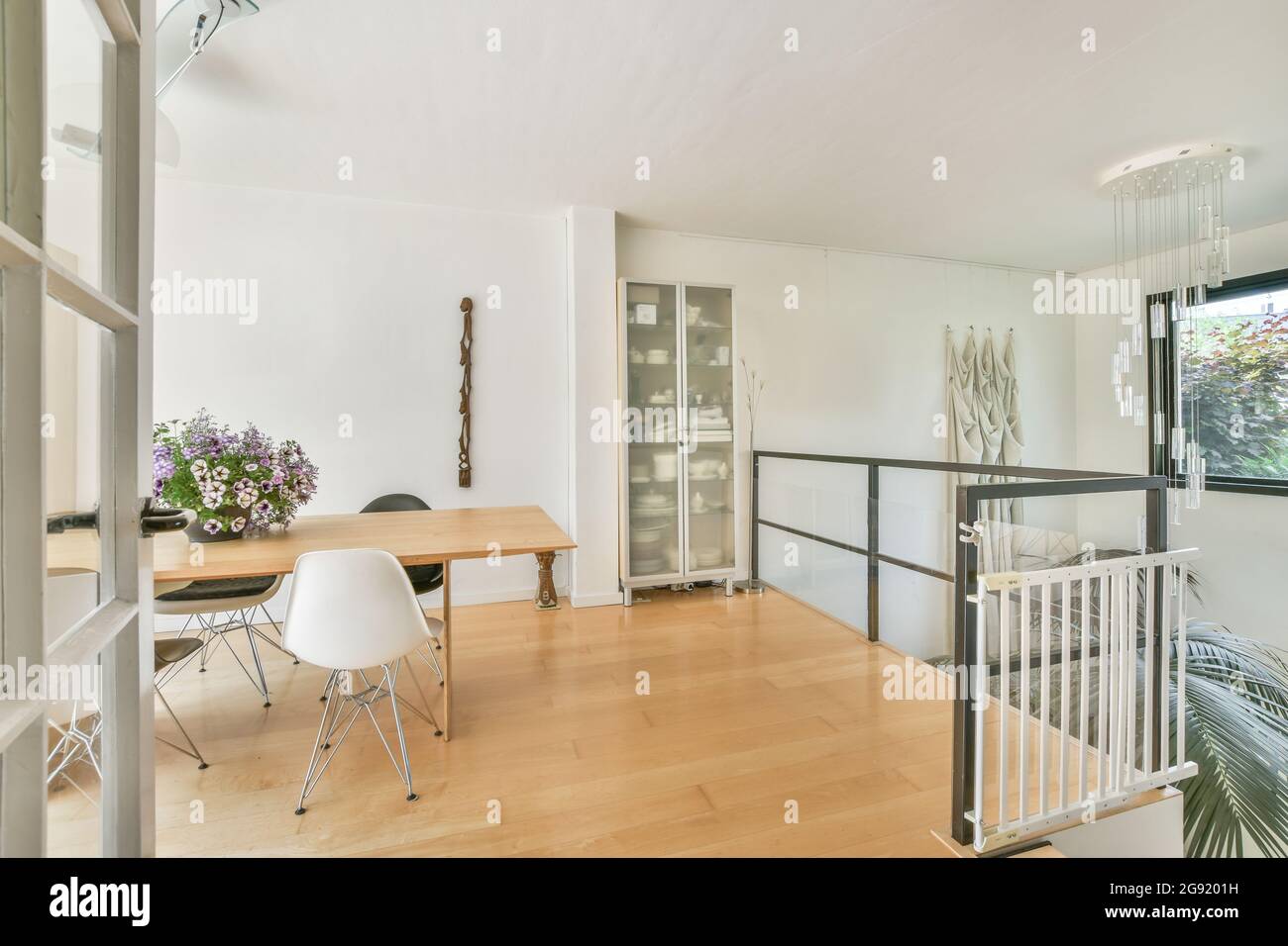 Interior design of bright and beautiful dining room Stock Photo - Alamy