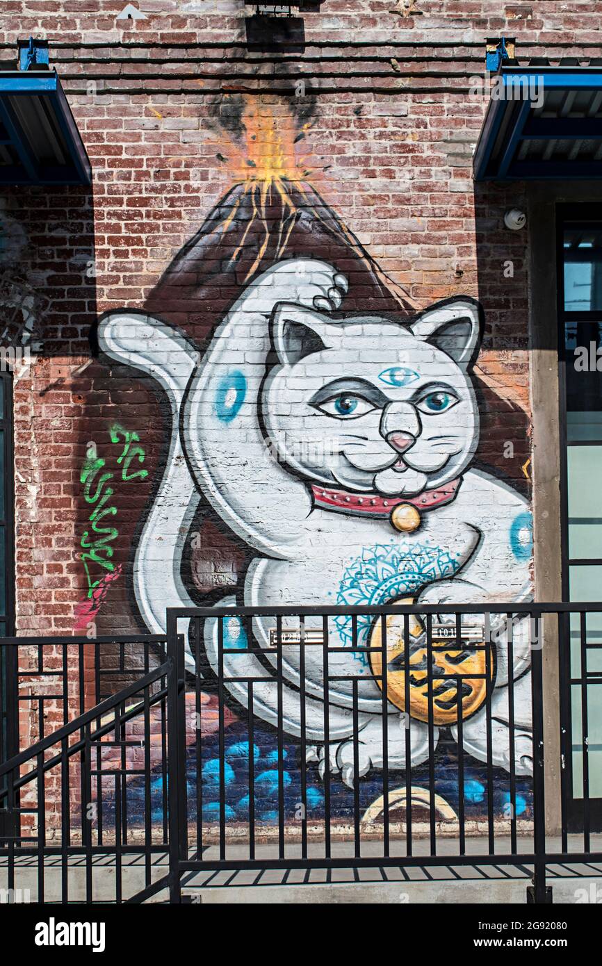 Murals and street art from the Arts District in Los Angeles California ...