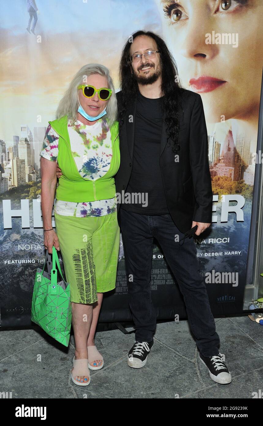New York Usa 23rd July 21 L R Debbie Harry And Harry Greenburger Attend The Special Screening Of Here After At Cinema Village Theater In New York Ny On July 23 21 Photo