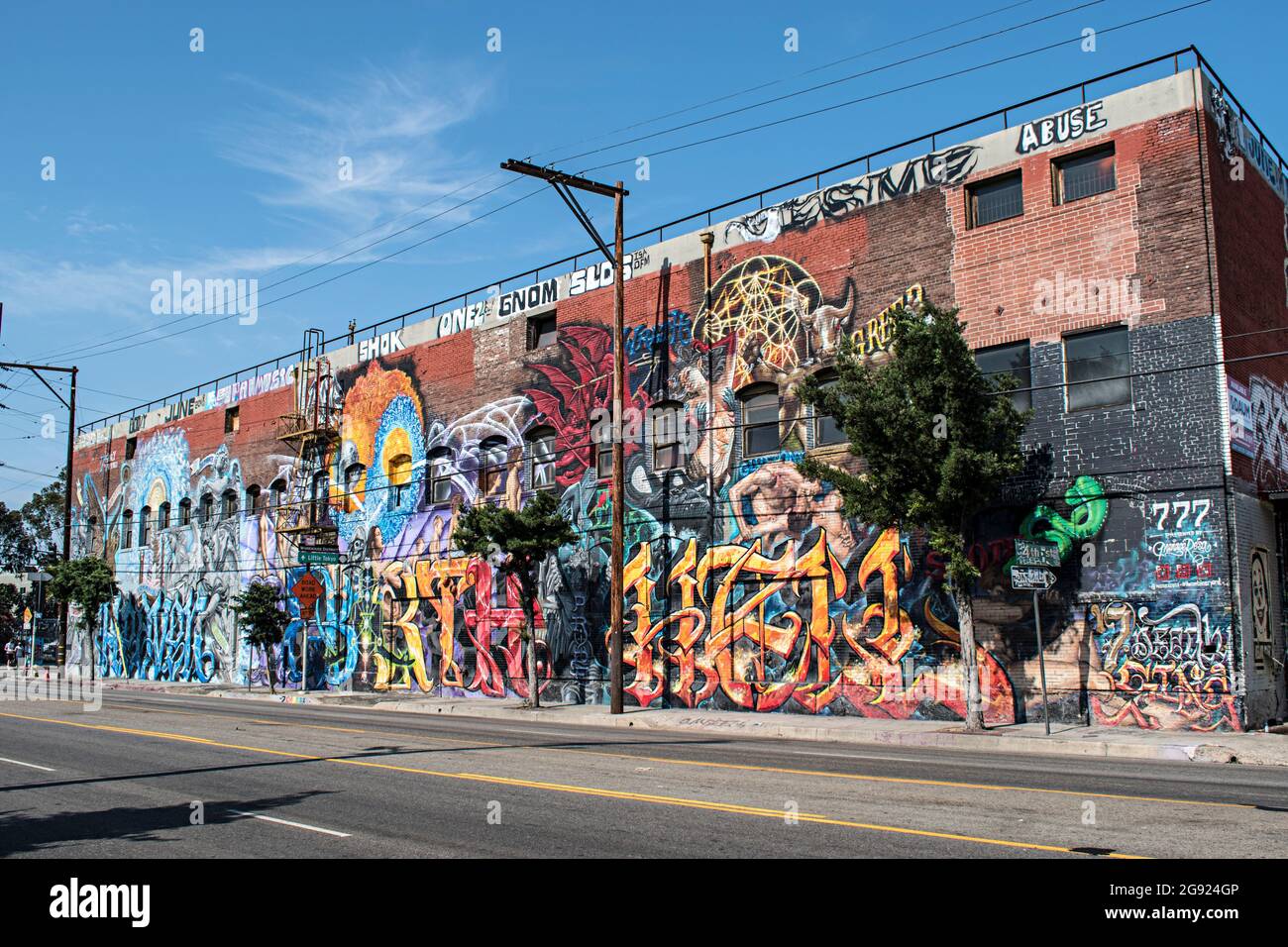 Murals and street art from the Arts District in Los Angeles California Stock Photo Alamy