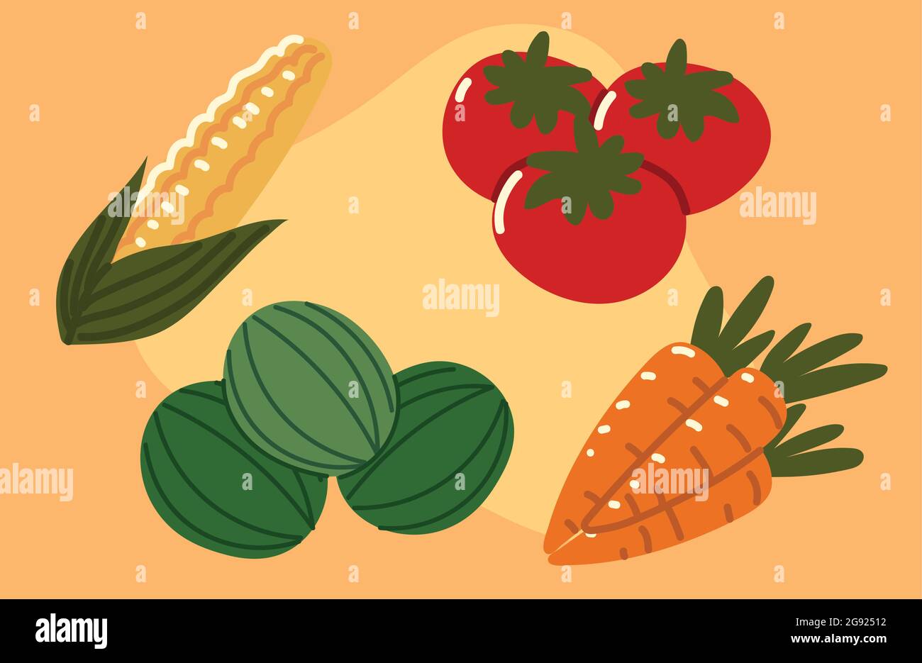 set icon fruits and vegetables Stock Vector Image & Art - Alamy