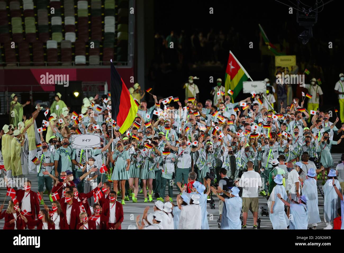 Tokyo Japan 23rd July 21 Germany Delegation Ger July 23 21 Tokyo Olympic Games Opening Ceremony At The Olympic Stadium In Tokyo Japan Credit Yohei Osada Aflo Sport Alamy Live News Credit Tokyo Japan 23rd July 21 Germany Delegation Ger July 23 21 Tokyo Olympic Games Opening Ceremony At The Olympic Stadium In Tokyo Japan Credit Yohei Osada Aflo Sport Alamy Live News Credit