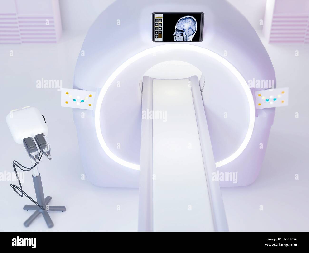 multi detector CT Scanner or Computed Tomography in CTSCAN Room with