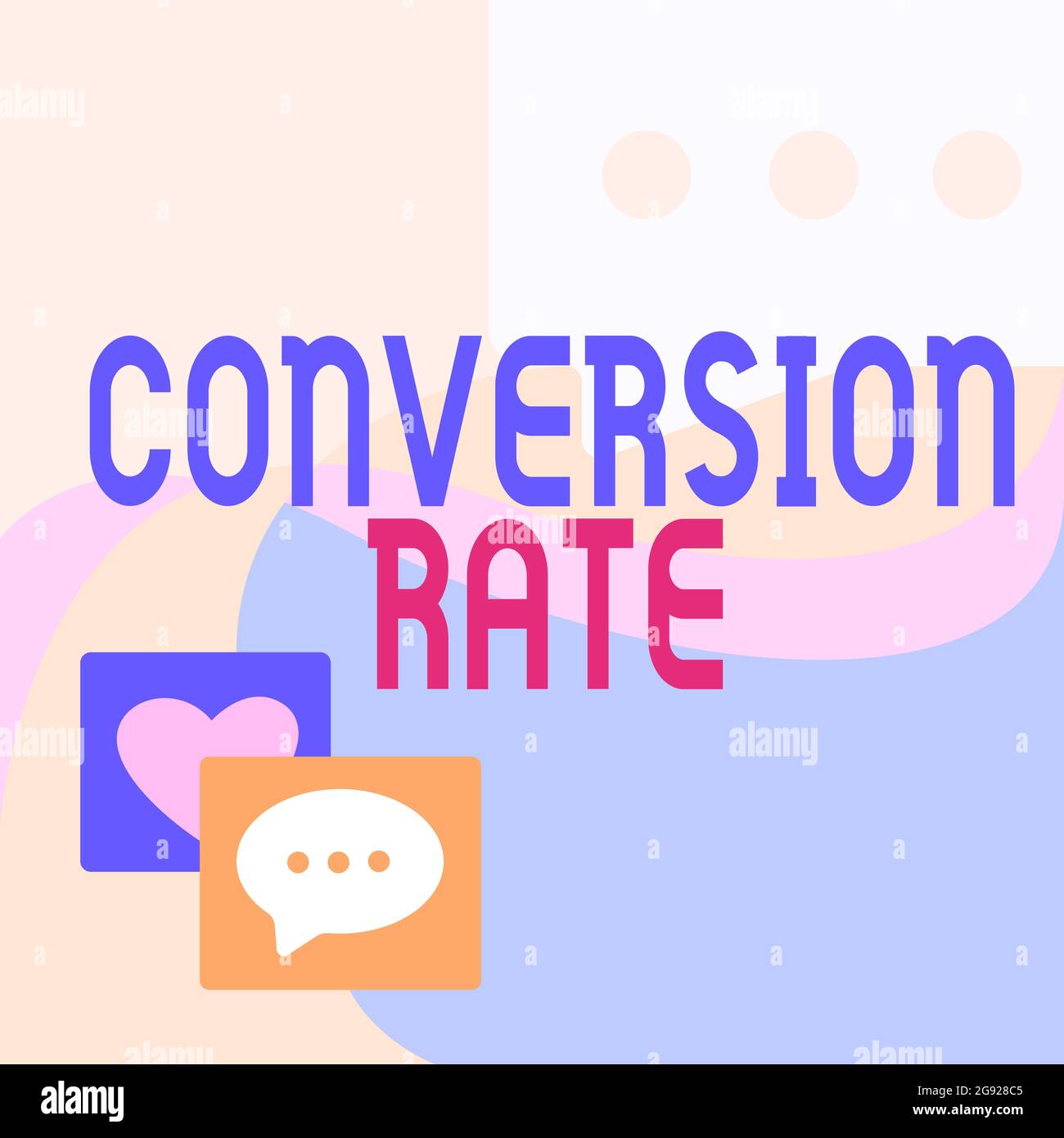 Text showing inspiration Conversion Rate. Word for number of visitors ...