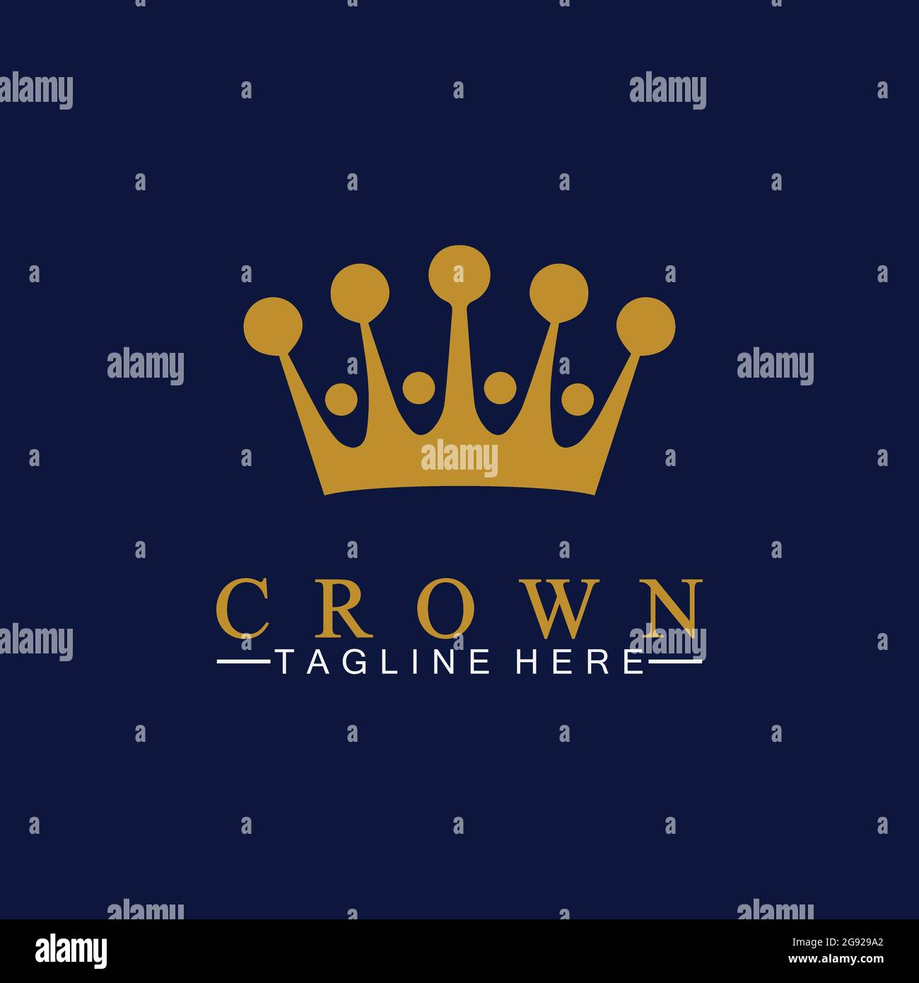 Crown Logo Template vector illustration Stock Vector