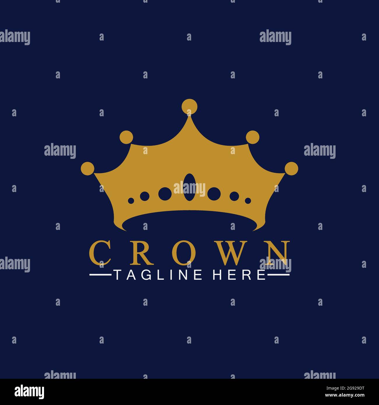 Crown Logo Template vector illustration Stock Vector