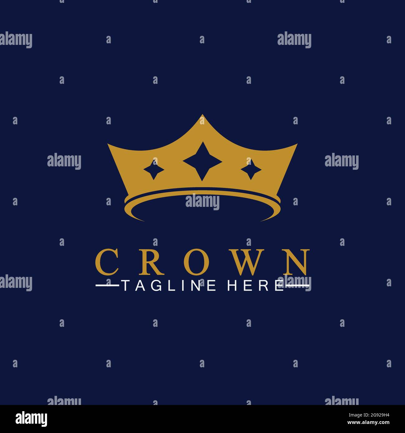 Crown Logo Template vector illustration Stock Vector