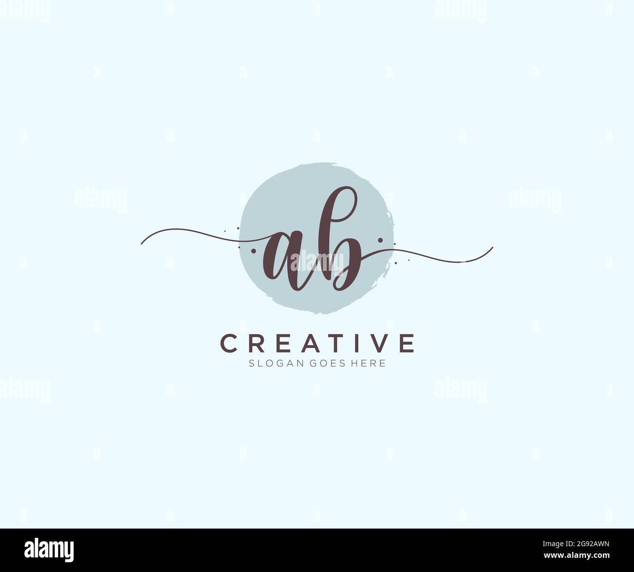 AB Feminine logo beauty monogram and elegant logo design, handwriting ...