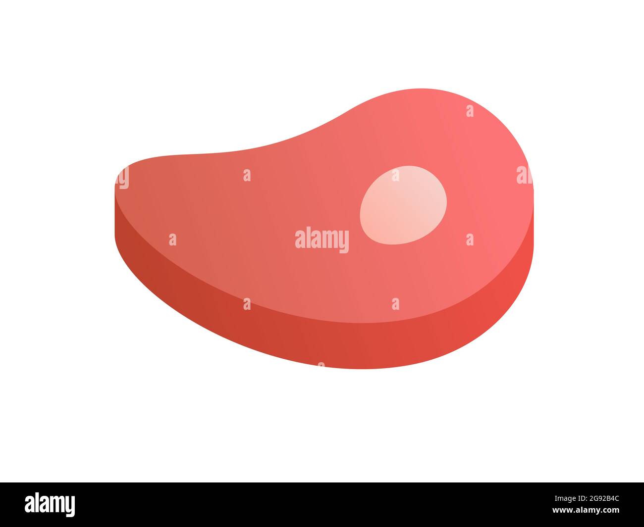 meat single isolated icon with smooth style vector illustration Stock ...
