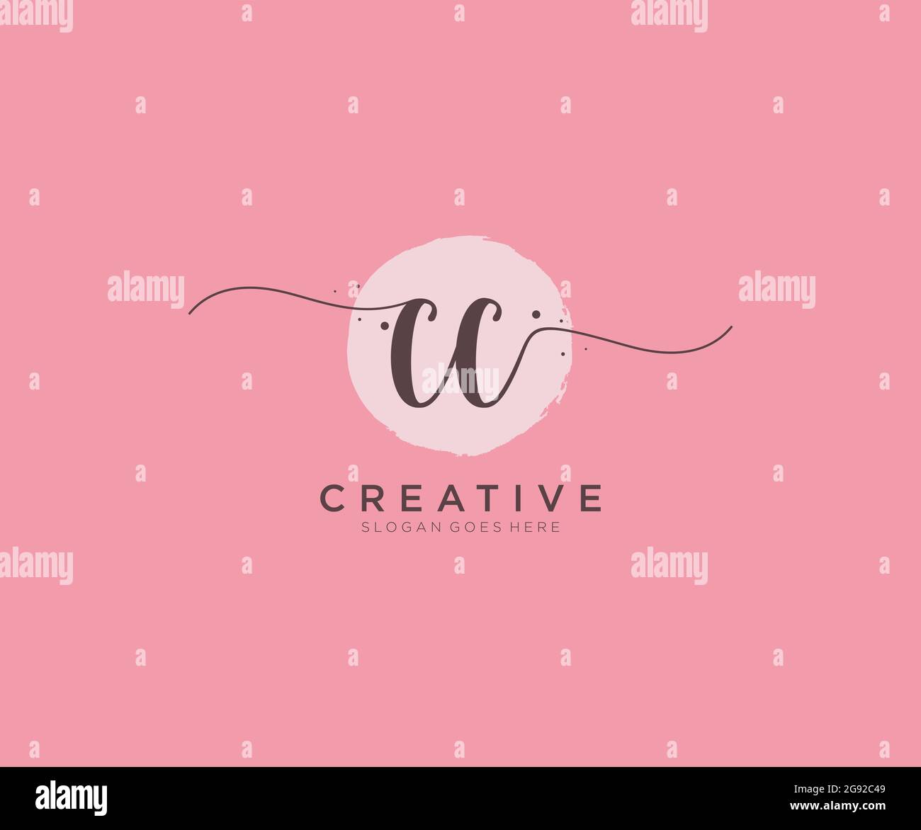 CC Feminine logo beauty monogram and elegant logo design, handwriting ...