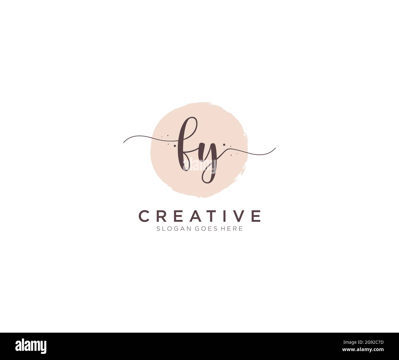 FY Feminine logo beauty monogram and elegant logo design, handwriting ...