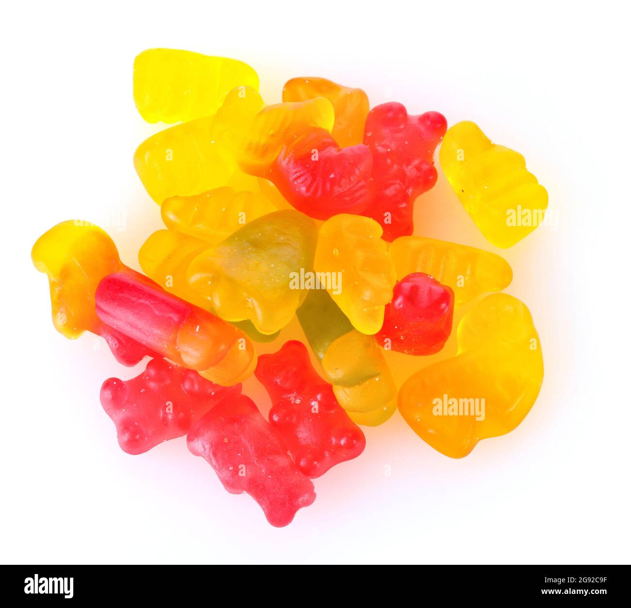 colorful jelly candies isolated on white Stock Photo - Alamy