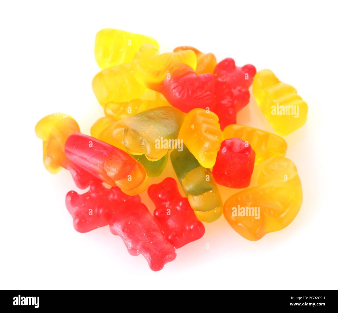 colorful jelly candies isolated on white Stock Photo - Alamy