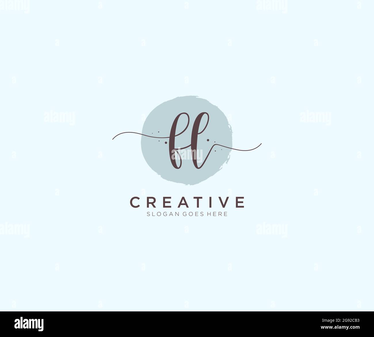 FL Feminine logo beauty monogram and elegant logo design, handwriting ...