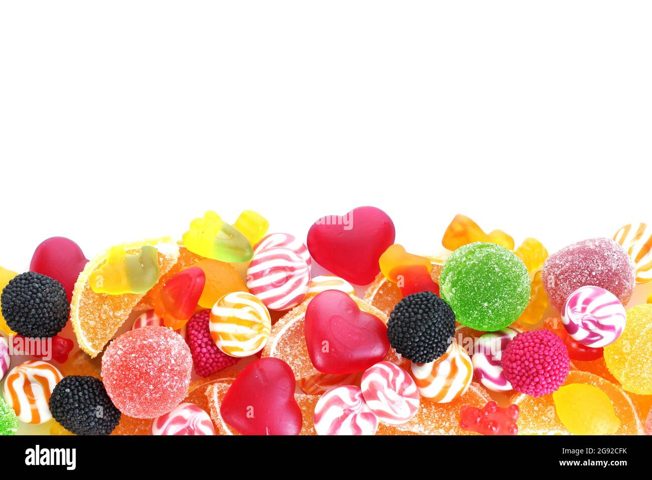 colorful jelly candies isolated on white Stock Photo - Alamy