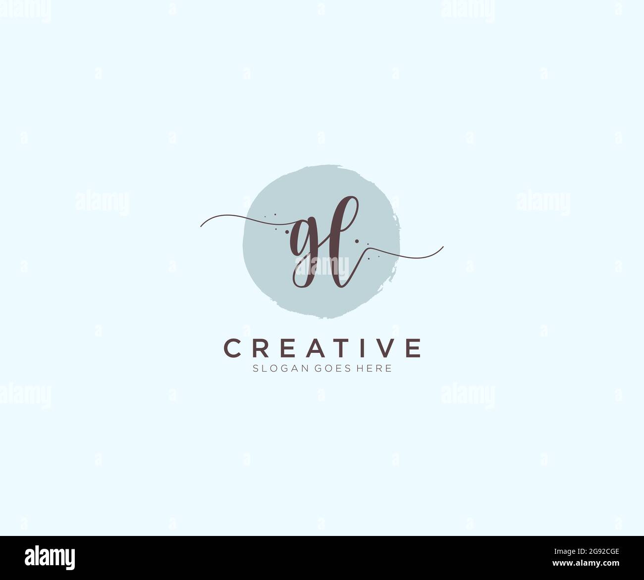 GL Feminine logo beauty monogram and elegant logo design, handwriting ...