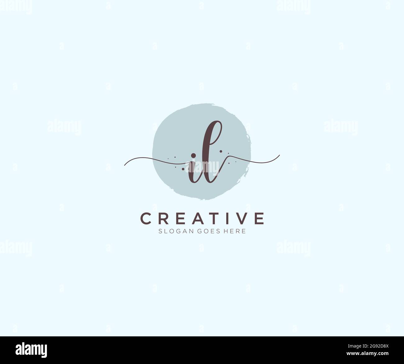 IL Feminine logo beauty monogram and elegant logo design, handwriting ...
