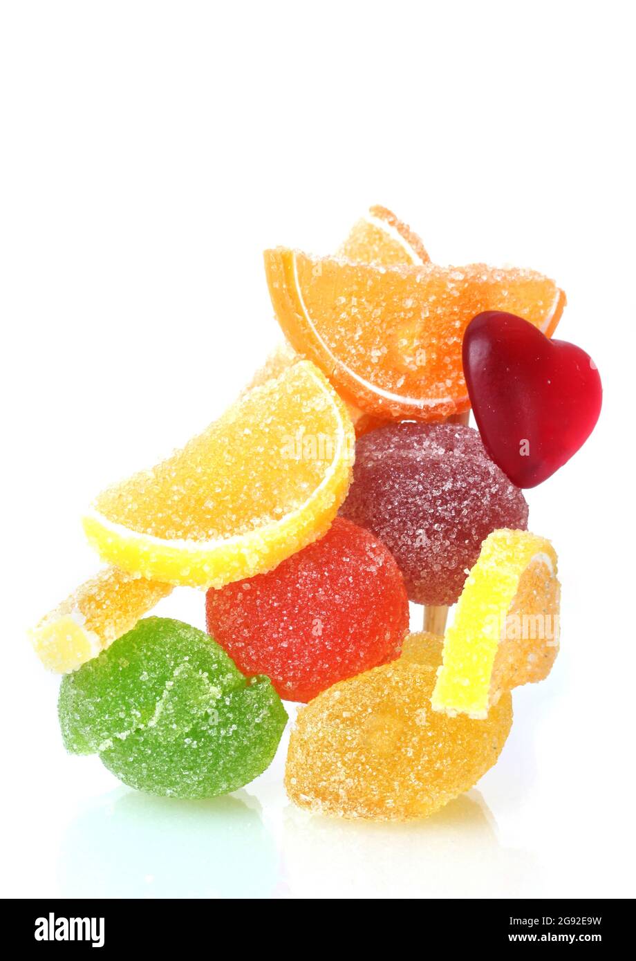 colorful jelly candies isolated on white Stock Photo - Alamy