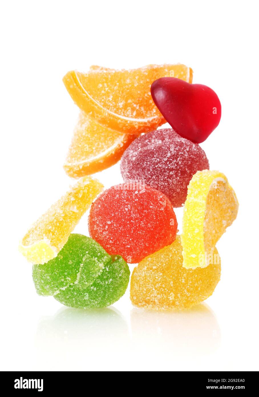 colorful jelly candies isolated on white Stock Photo - Alamy