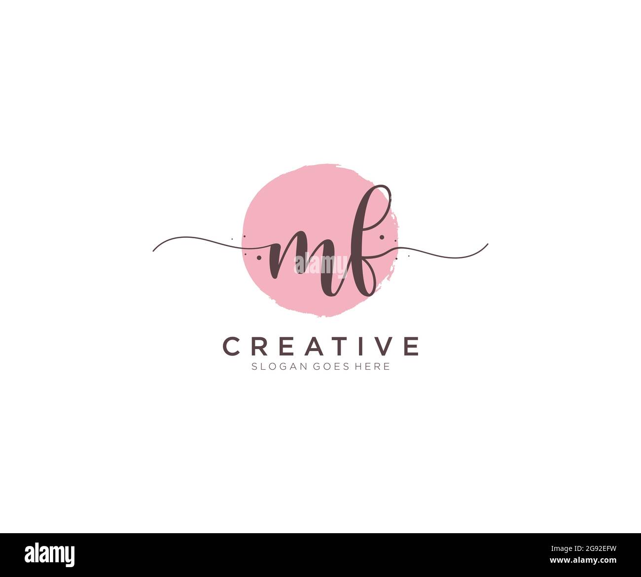 MF Feminine logo beauty monogram and elegant logo design, handwriting ...
