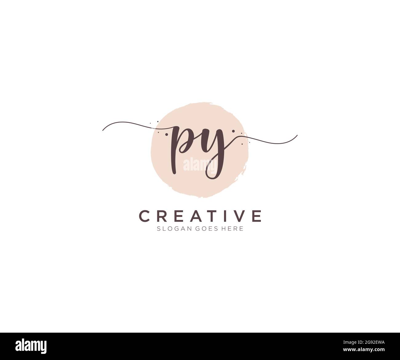 PY Feminine logo beauty monogram and elegant logo design, handwriting ...