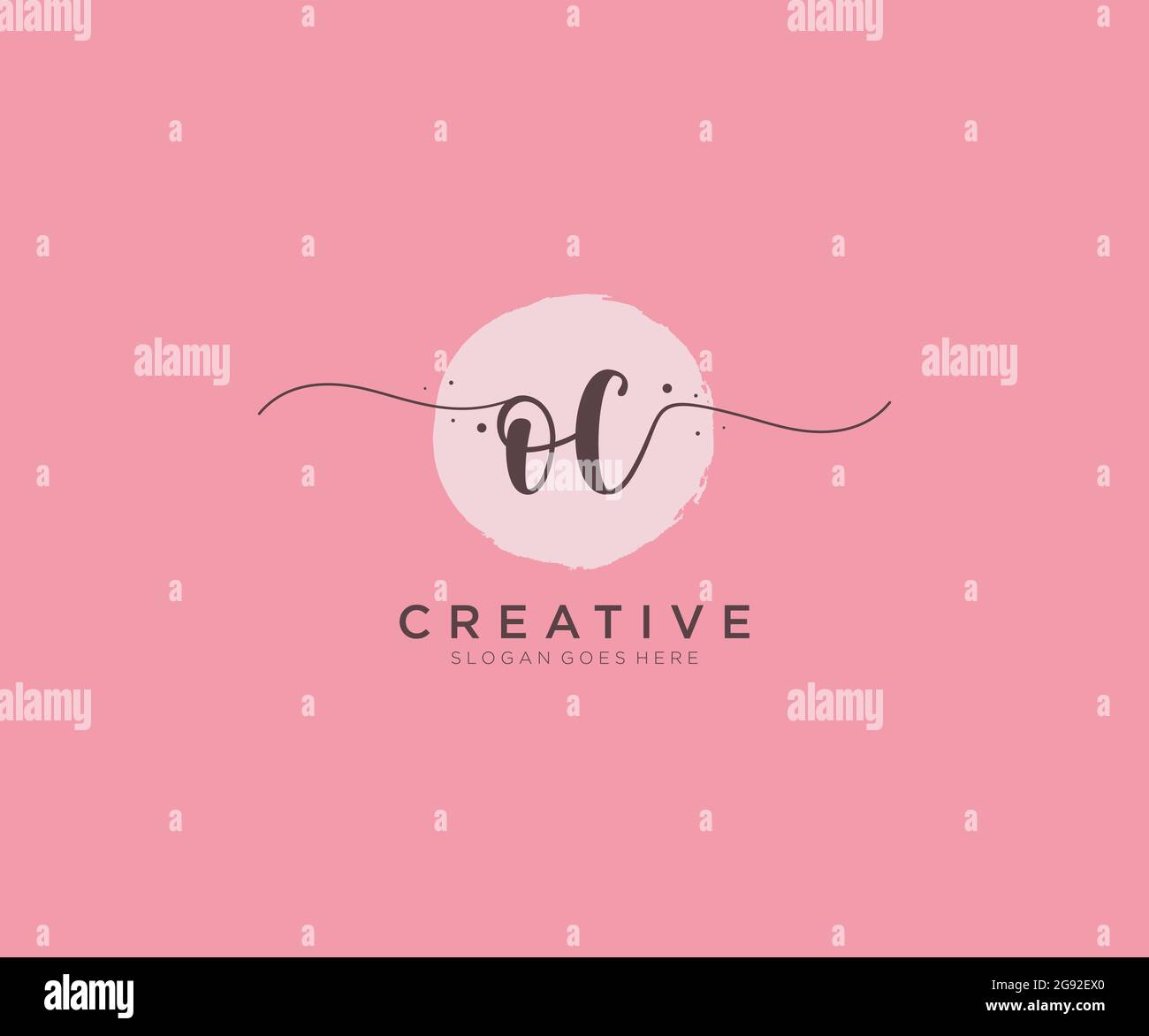 OC Feminine logo beauty monogram and elegant logo design, handwriting ...