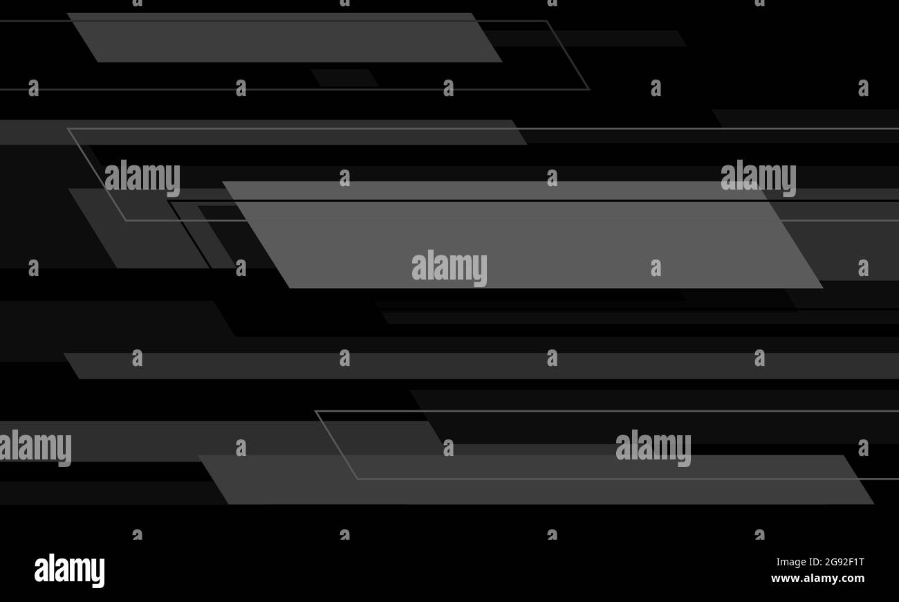 Abstract grey technology geometric speed on black with blank space ...