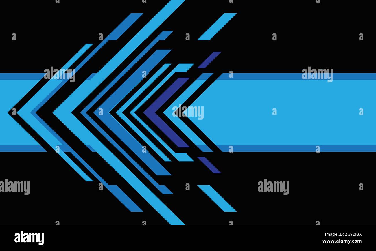 Abstract blue arrow technology on black design modern futuristic ...