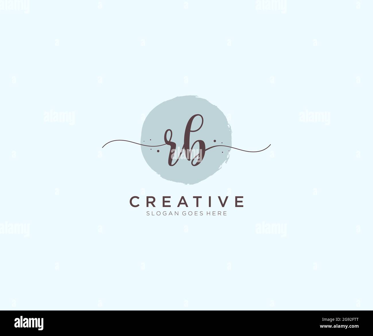 RB Feminine logo beauty monogram and elegant logo design, handwriting ...
