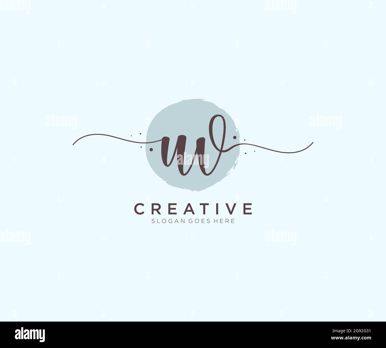 UV Feminine logo beauty monogram and elegant logo design, handwriting ...