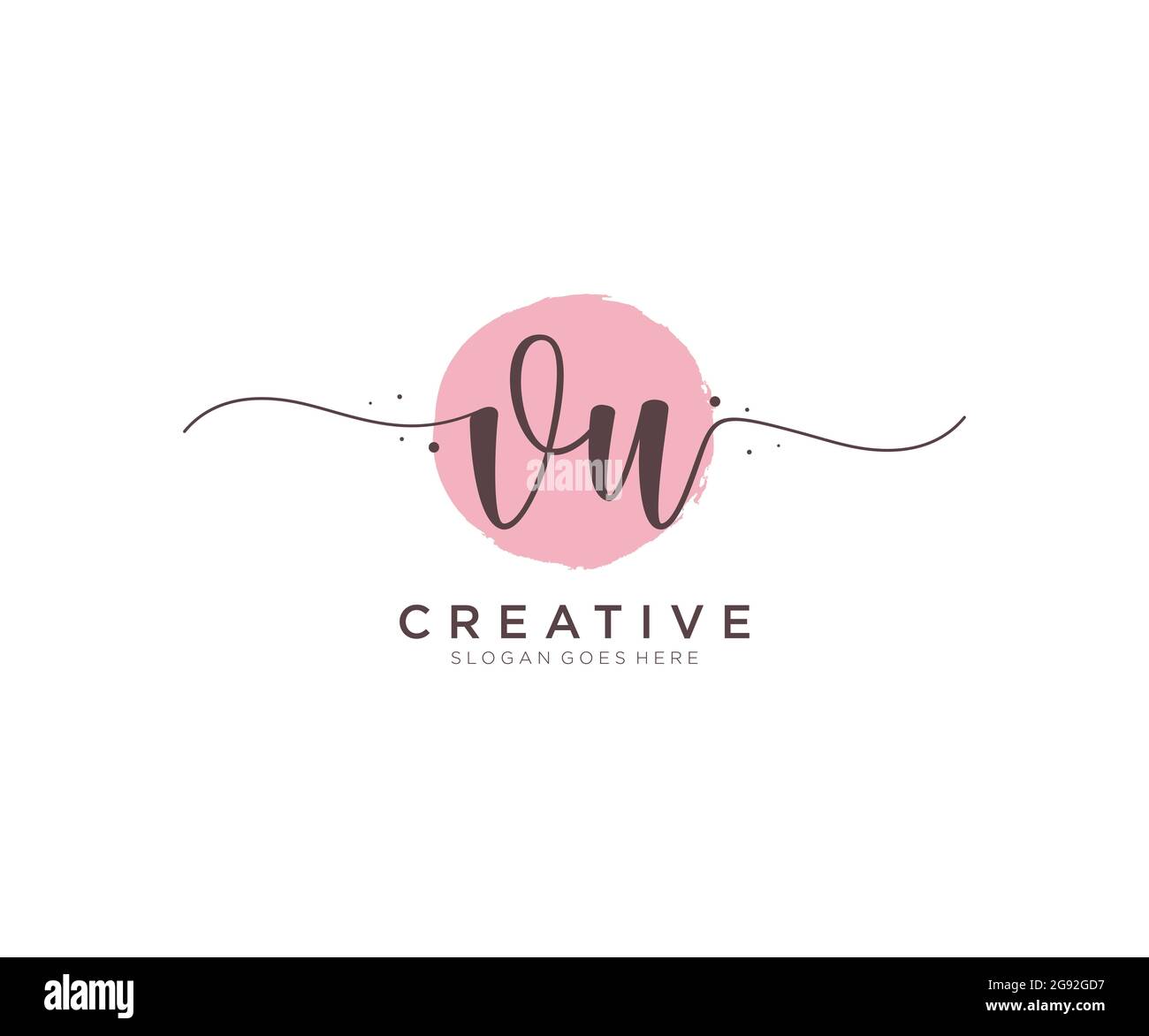 VU Feminine logo beauty monogram and elegant logo design, handwriting ...