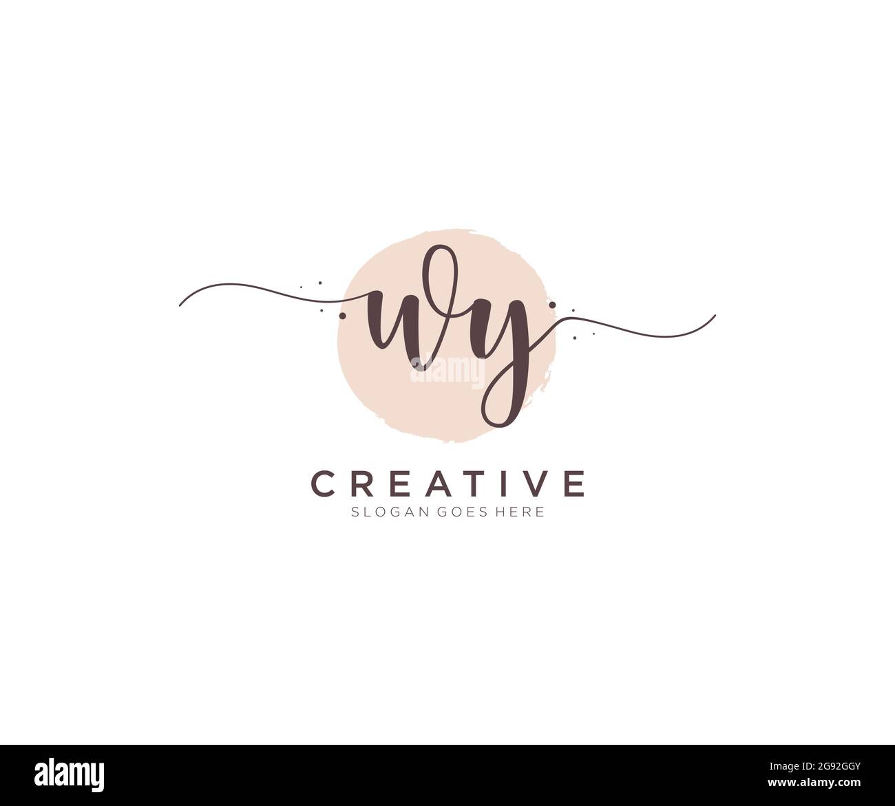 WY Feminine logo beauty monogram and elegant logo design, handwriting ...