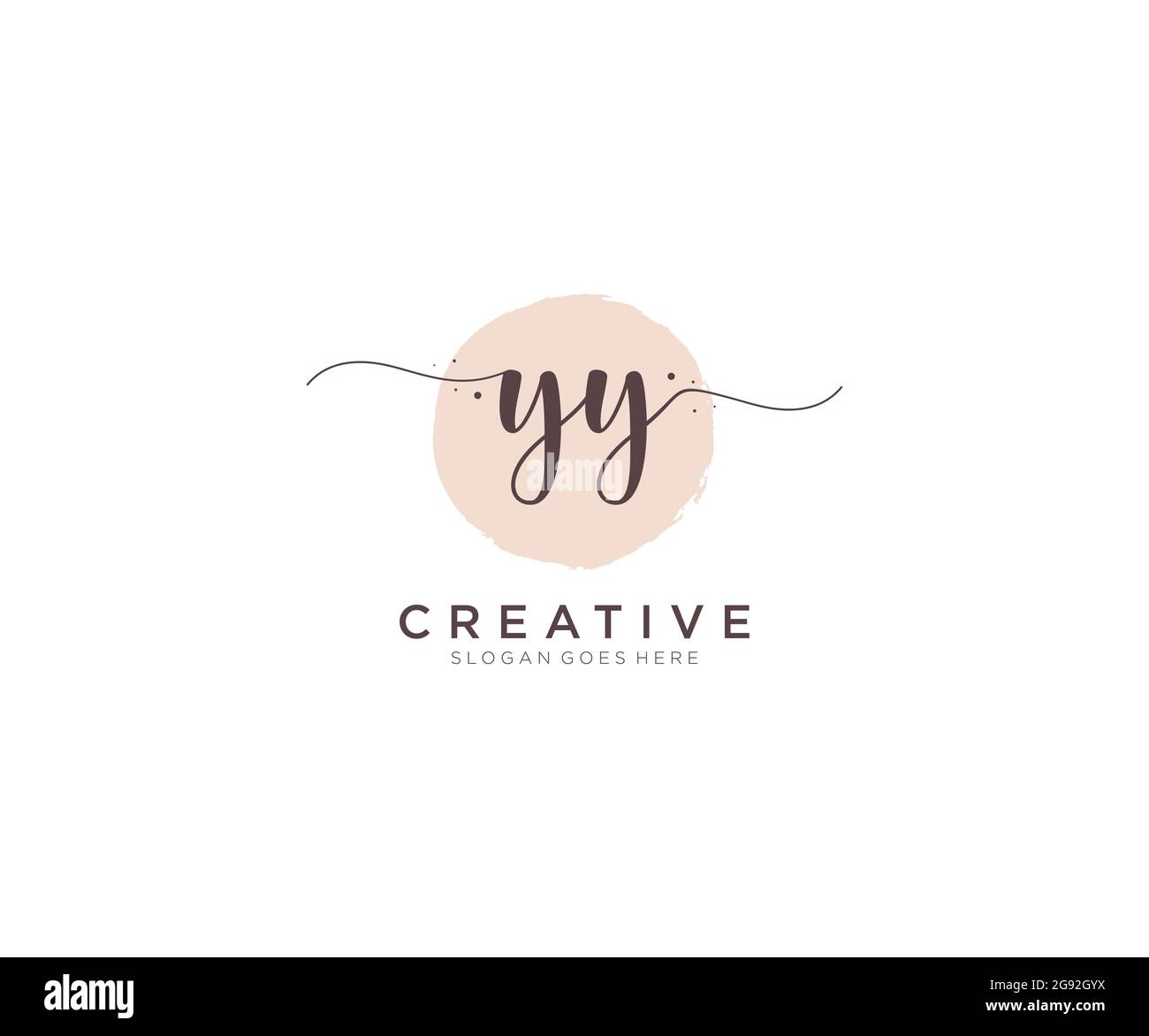 YY Feminine logo beauty monogram and elegant logo design, handwriting ...