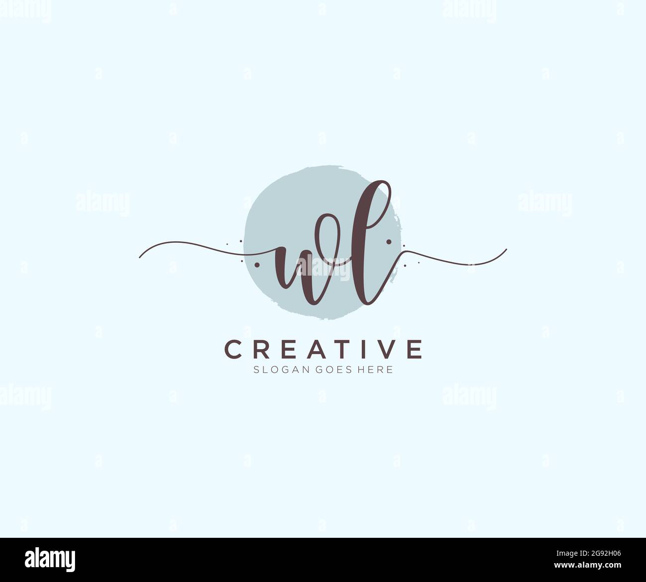 WL Feminine logo beauty monogram and elegant logo design, handwriting ...