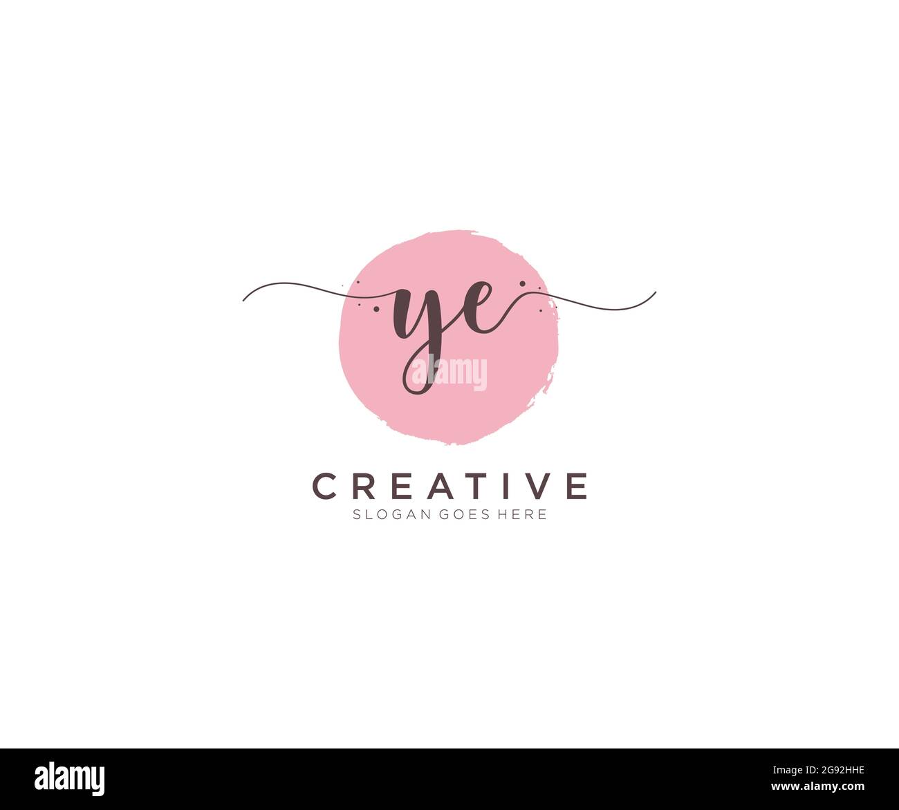 YE Feminine logo beauty monogram and elegant logo design, handwriting ...