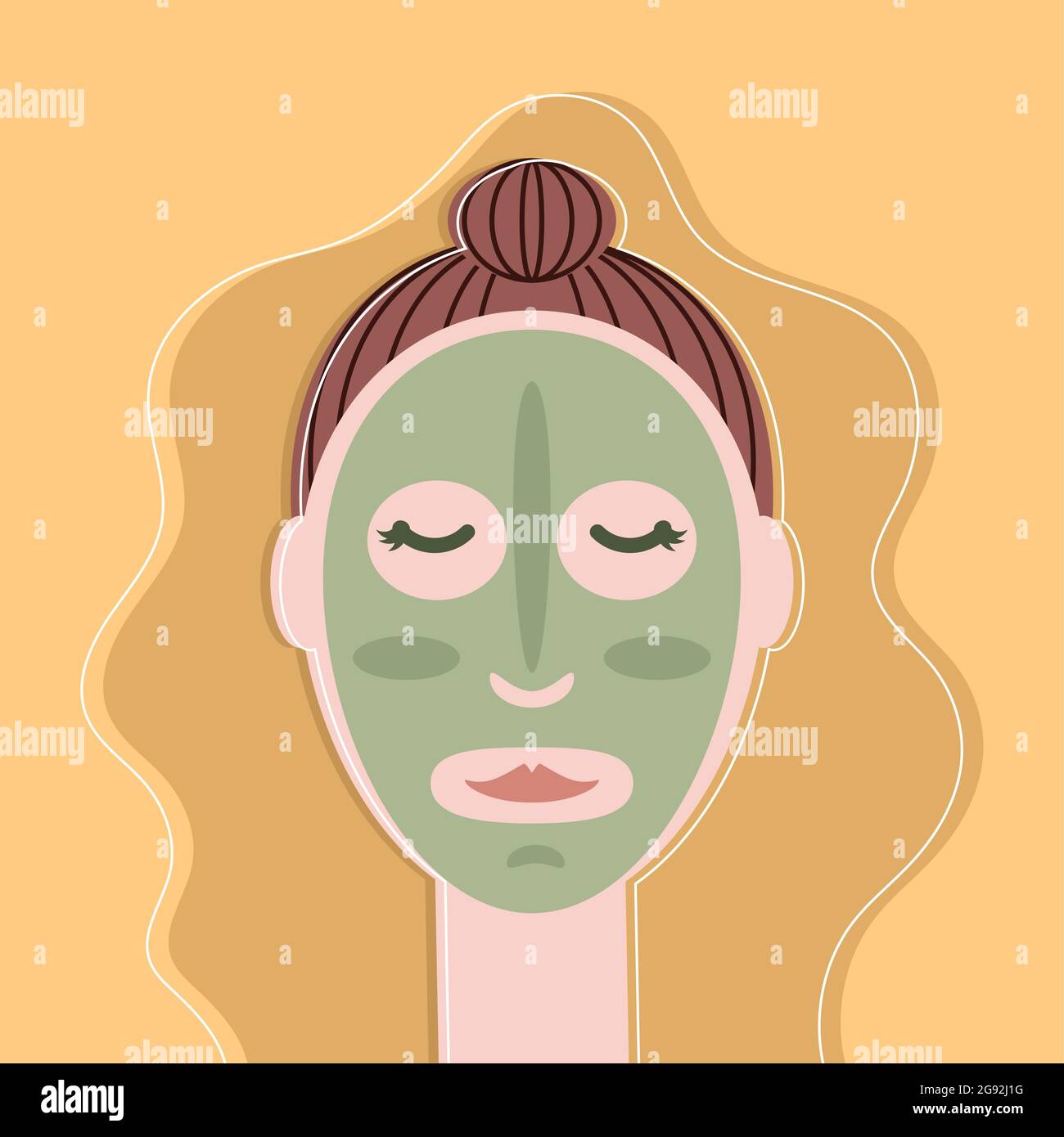 Woman apply mask self hi-res stock photography and images - Alamy