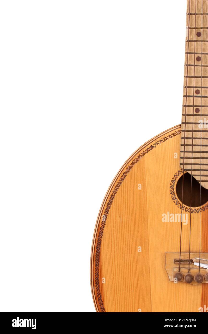 Retro kobza- Ukrainian musical instrument isolated on white Stock Photo ...