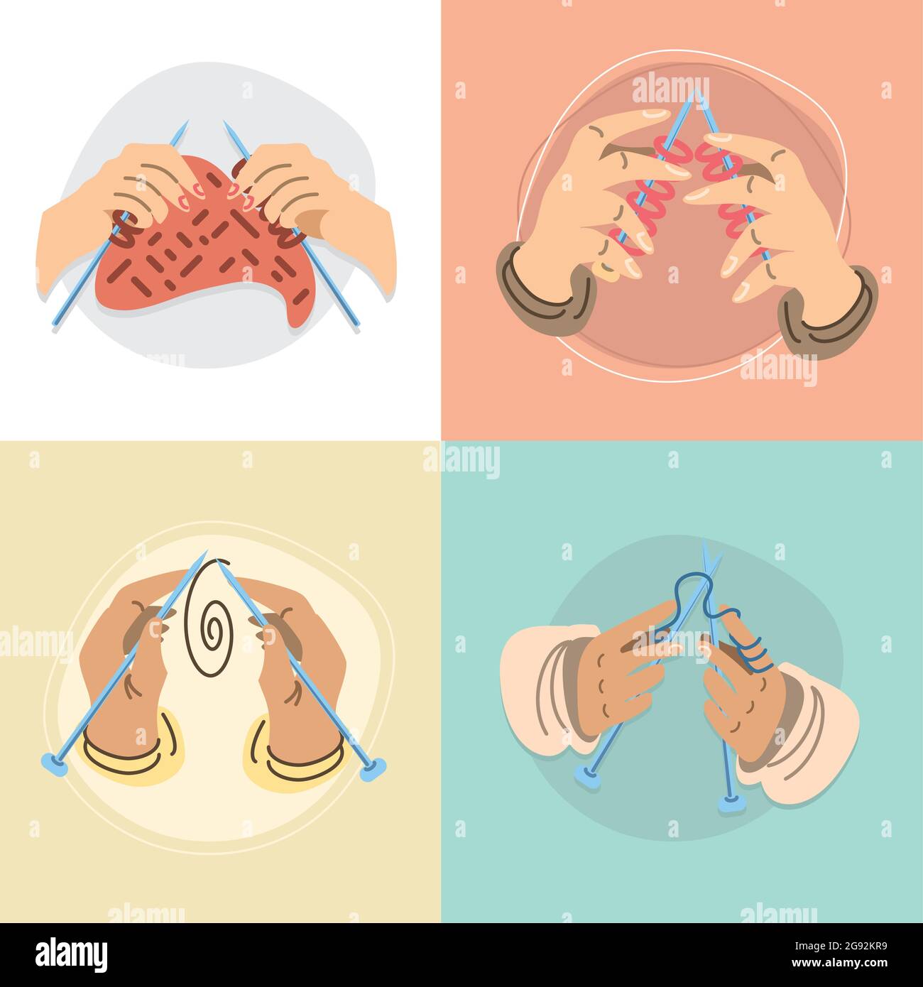 Hand Knitting Creativity creative hands knitting Stock Vector Image & Art - Alamy
