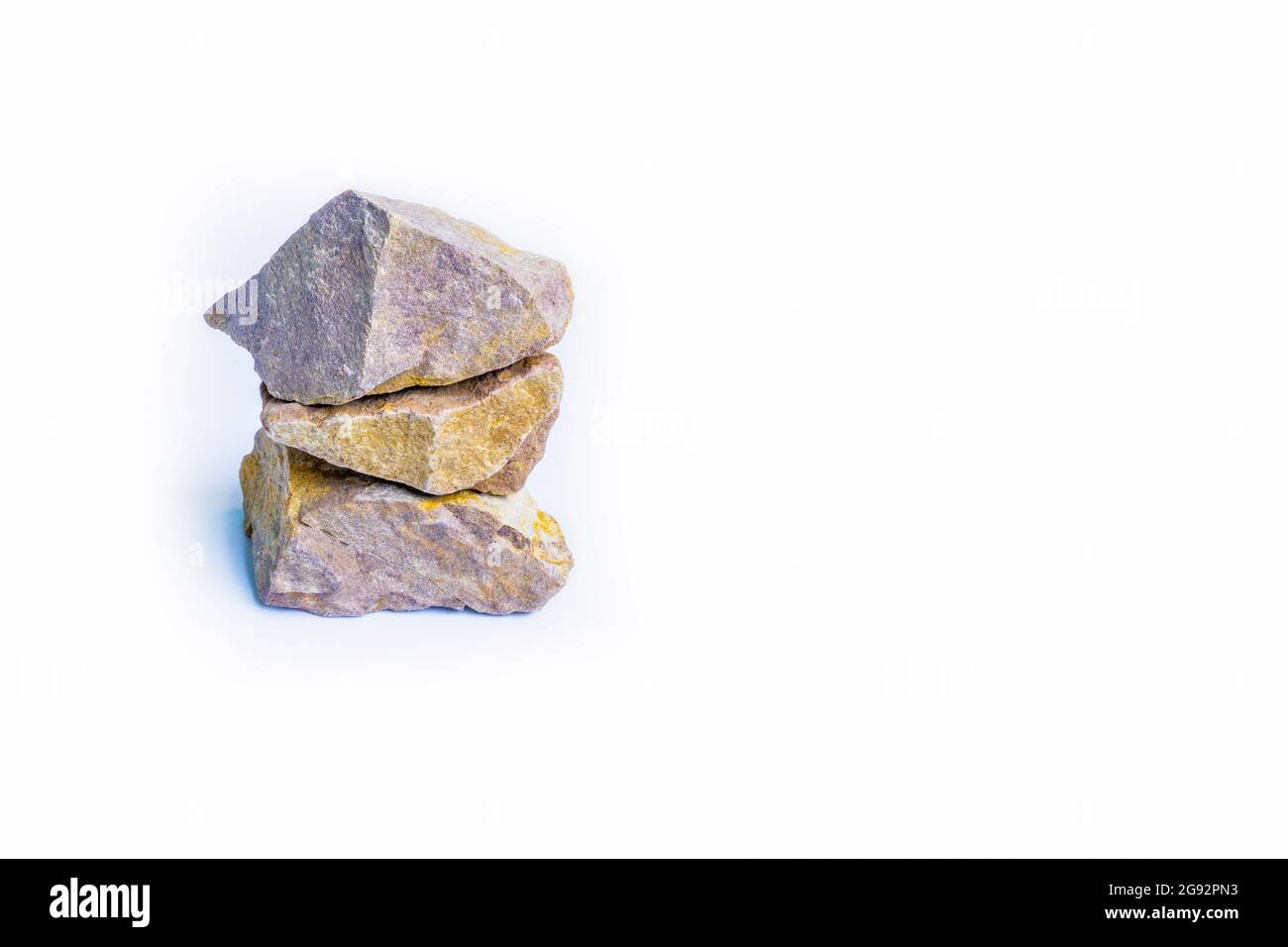 Foraminiferal limestone carbonate rock in nature, golden stone, gilded rocks, Natural specimen of - organogenic sedimentary rock Stock Photo