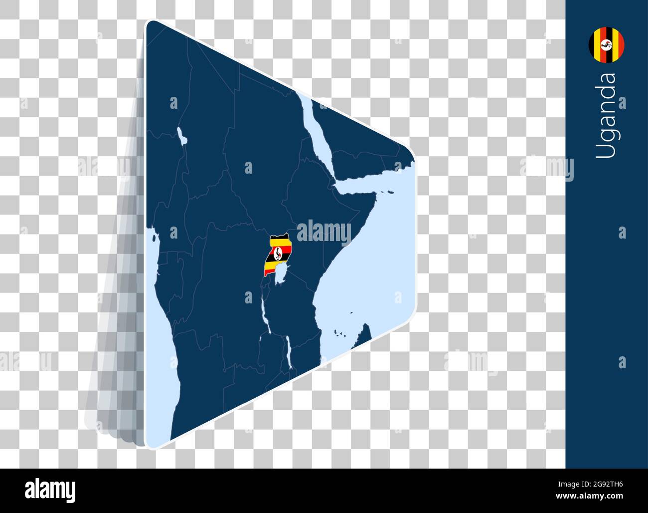 Printable Blank Map of Uganda – Outline, Transparent, PNG Map